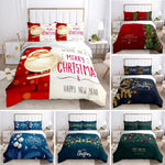 Housse de couette Noël pour enfant avec motif père Noël 3D en polyester