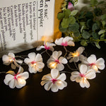 Guirlande lumineuse fleurs artificielles fibre optique or