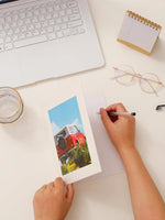 Cadre photo en carton jaune design