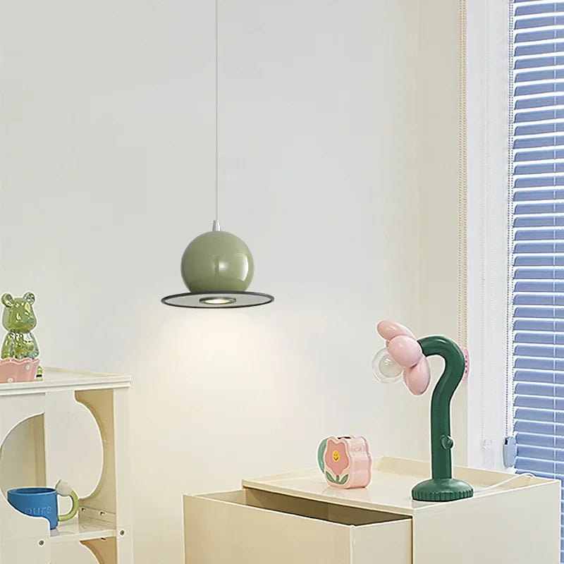 Lampe suspendue vert pour chambre