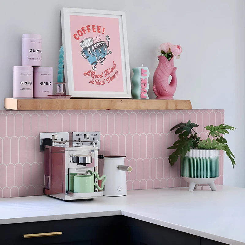 Pose facile autocollant mural carrelage