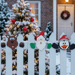 Décoration de clôture de Noël avec Père Noël pour jardin extérieur
