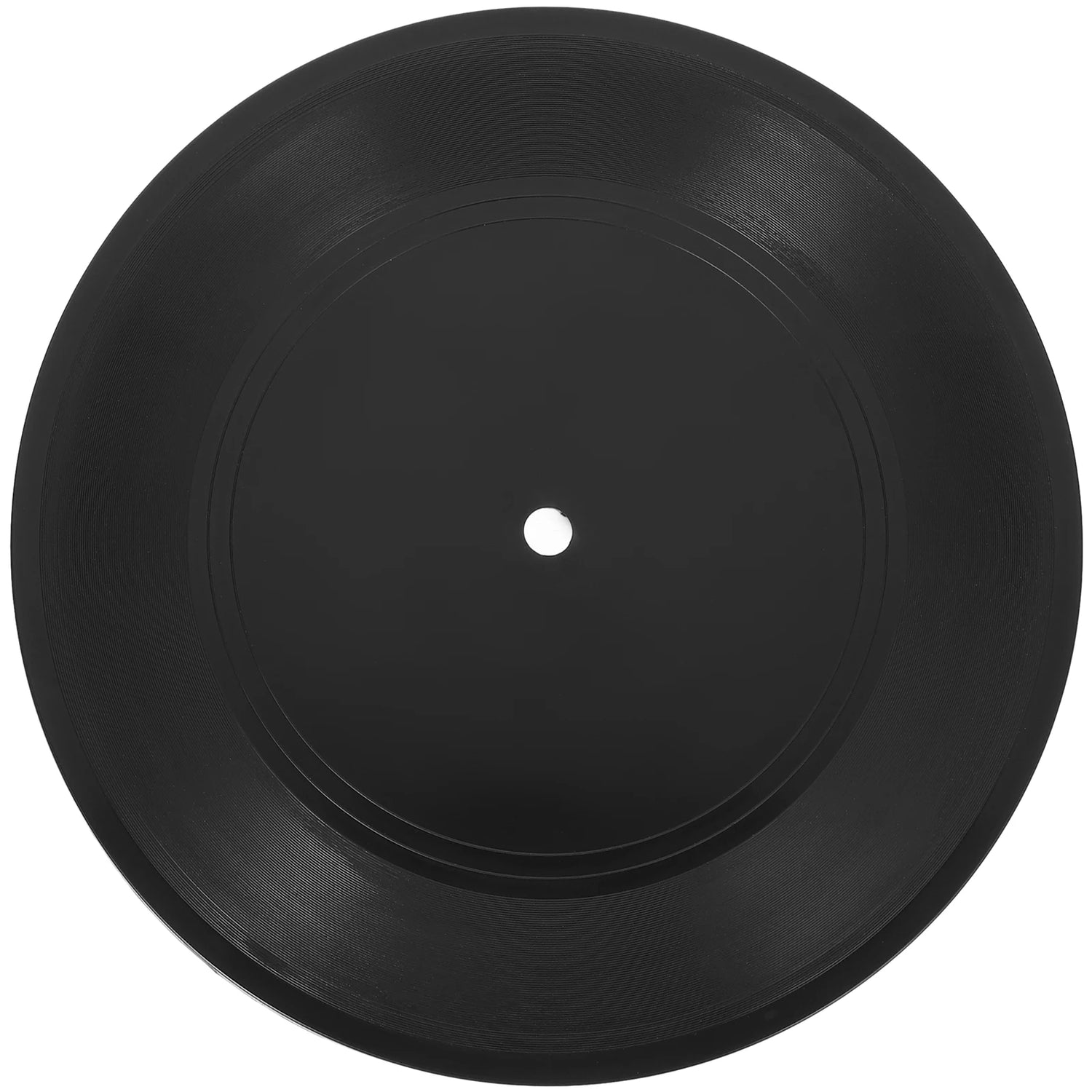 Décoration murale disque vinyle vintage noir sur fond blanc