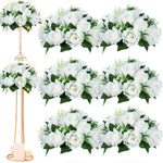 Bouquet de 6 roses artificielles en soie couleur or