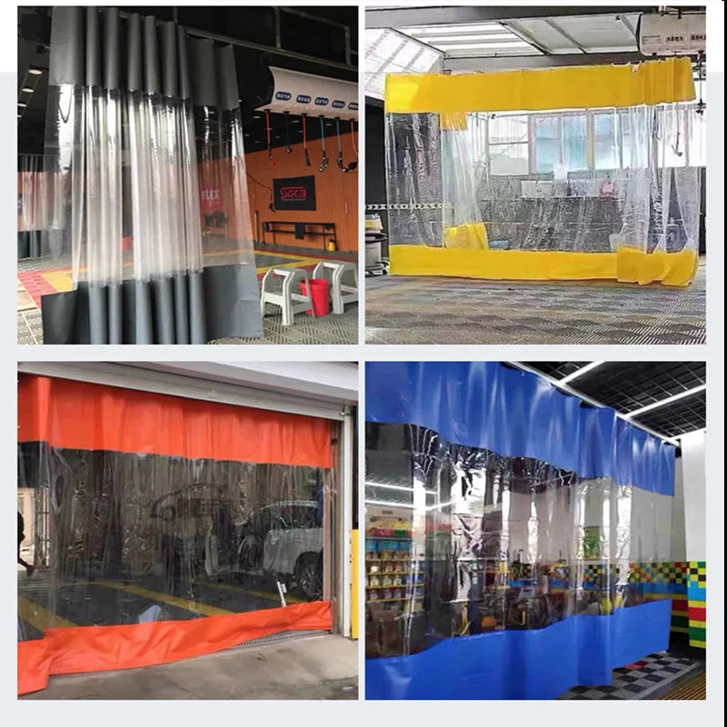 Rideau blanc PVC comme brise-vue extérieur