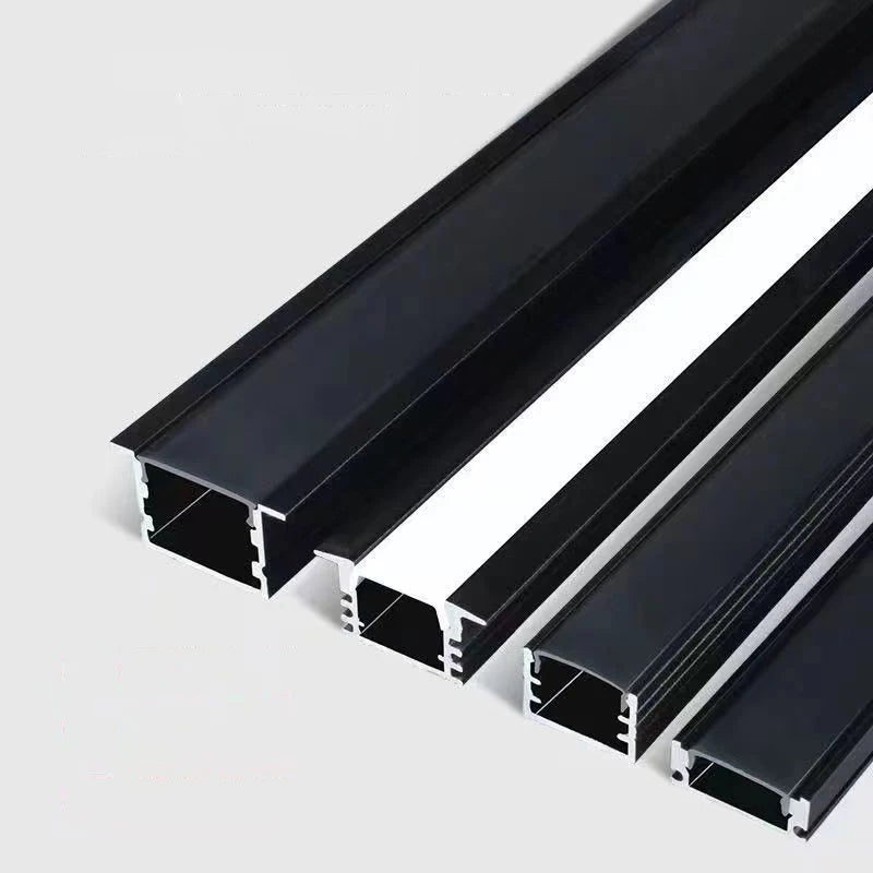 Profilé aluminium LED noir montage surface pour ruban led intérieur