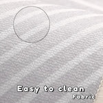 Texture moelleuse et facile à entretenir du tissu.