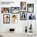 Cadre magnétique argent 50x70 avec photos épinglées