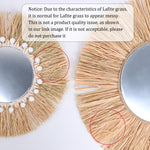 Miroir rond macramé pour salon romantique