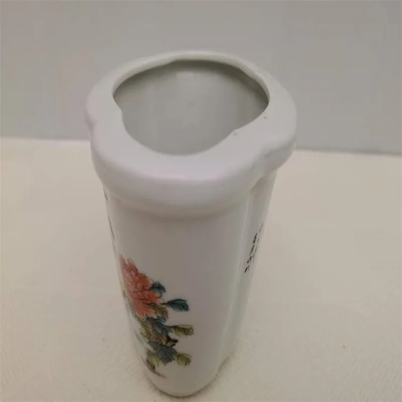 Pot de fleur ceramique motif coq poussin vue de face