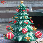 Détail des lumières LED intégrées sur le sapin de Noël gonflable