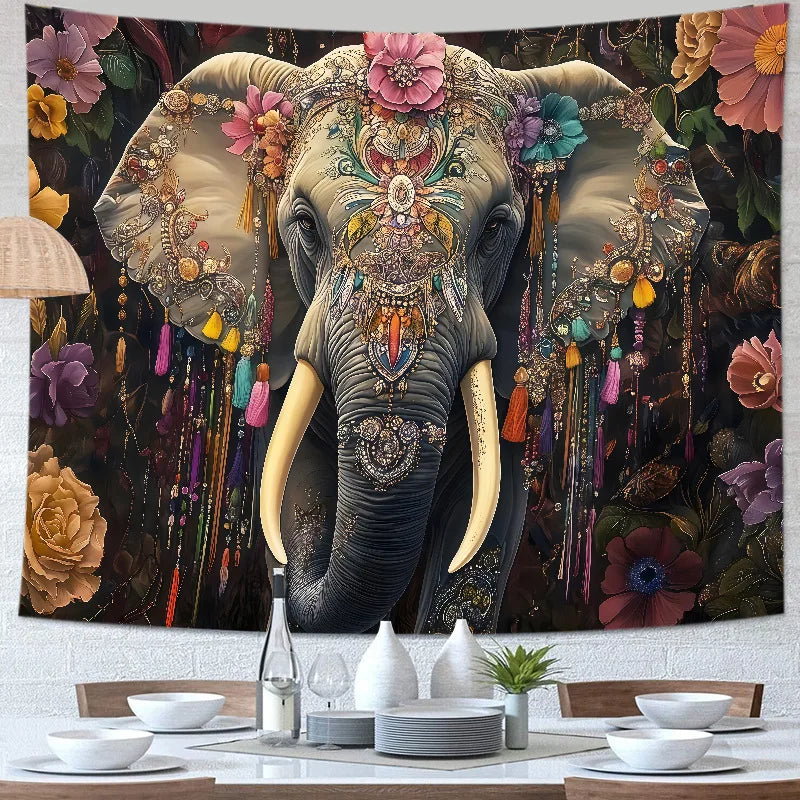 Tenture murale scandinave blanche avec motif animal dans un salon moderne