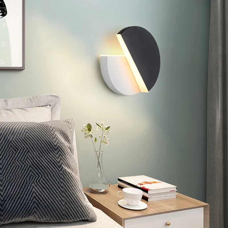 Applique murale LED orientable 360° noire