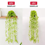 Détail feuilles réalistes plante artificielle vigne