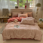 Détail du tissu jacquard brossé de la housse de couette