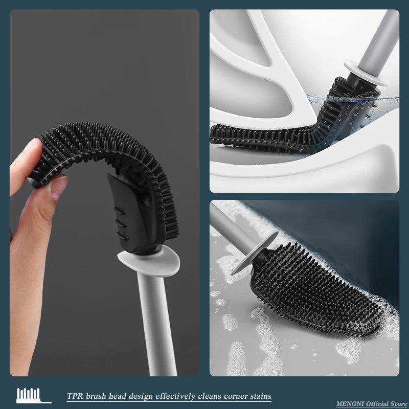 Brosse de toilette brune dans une salle de bain design