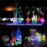 Pack de sous verres lumineux verts pour décoration intérieure