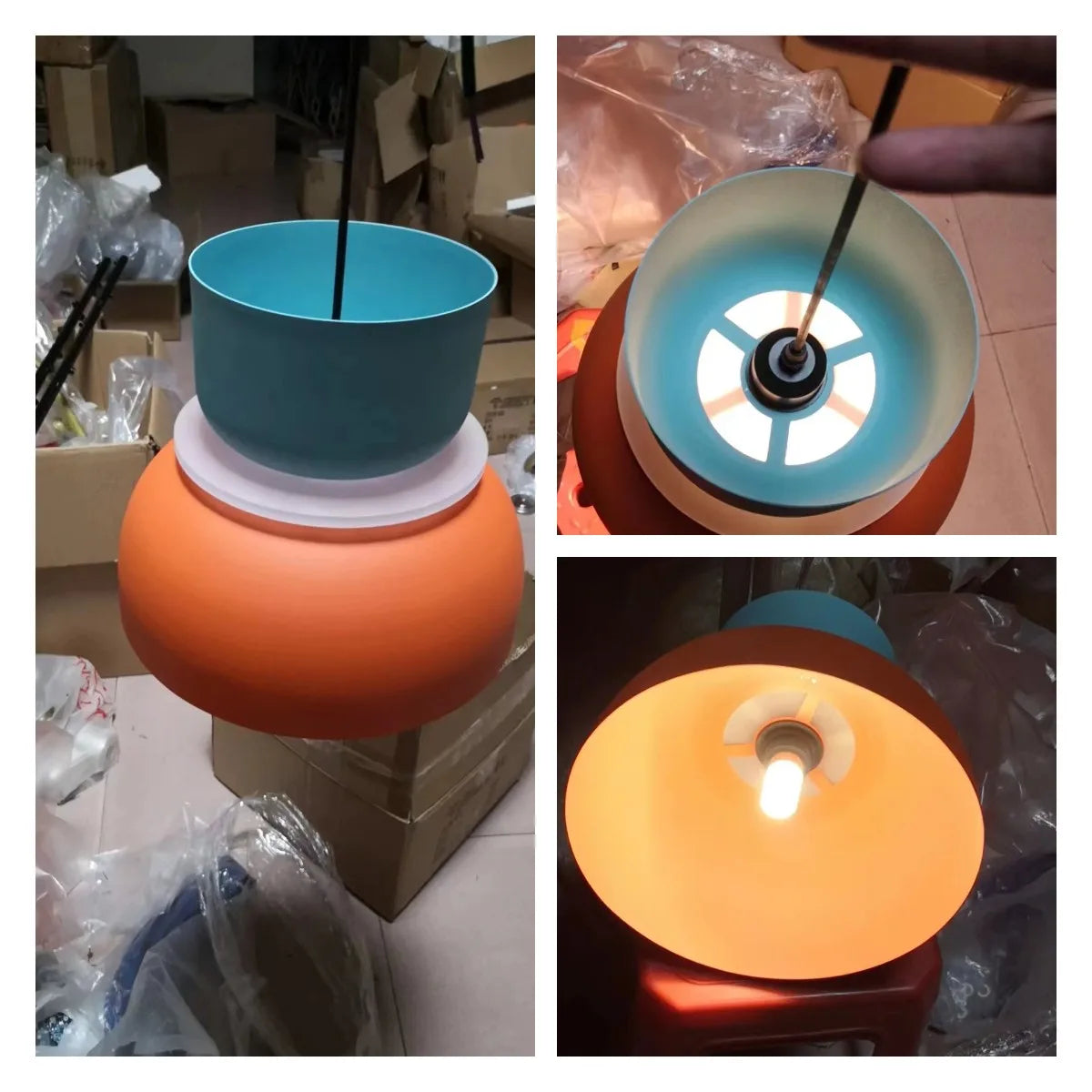 Lampe suspendue LED Macaron or décoration intérieur