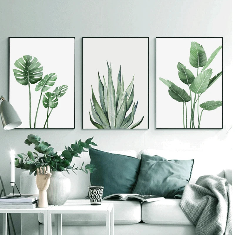 Affiche de plantes en multiple couleurs options déco personnalisée