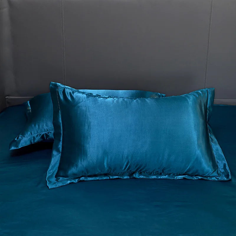 Détail du tissu jacquard de la parure de lit en soie Tencel vert