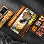 Ensemble de plateau charcuterie marbre bois