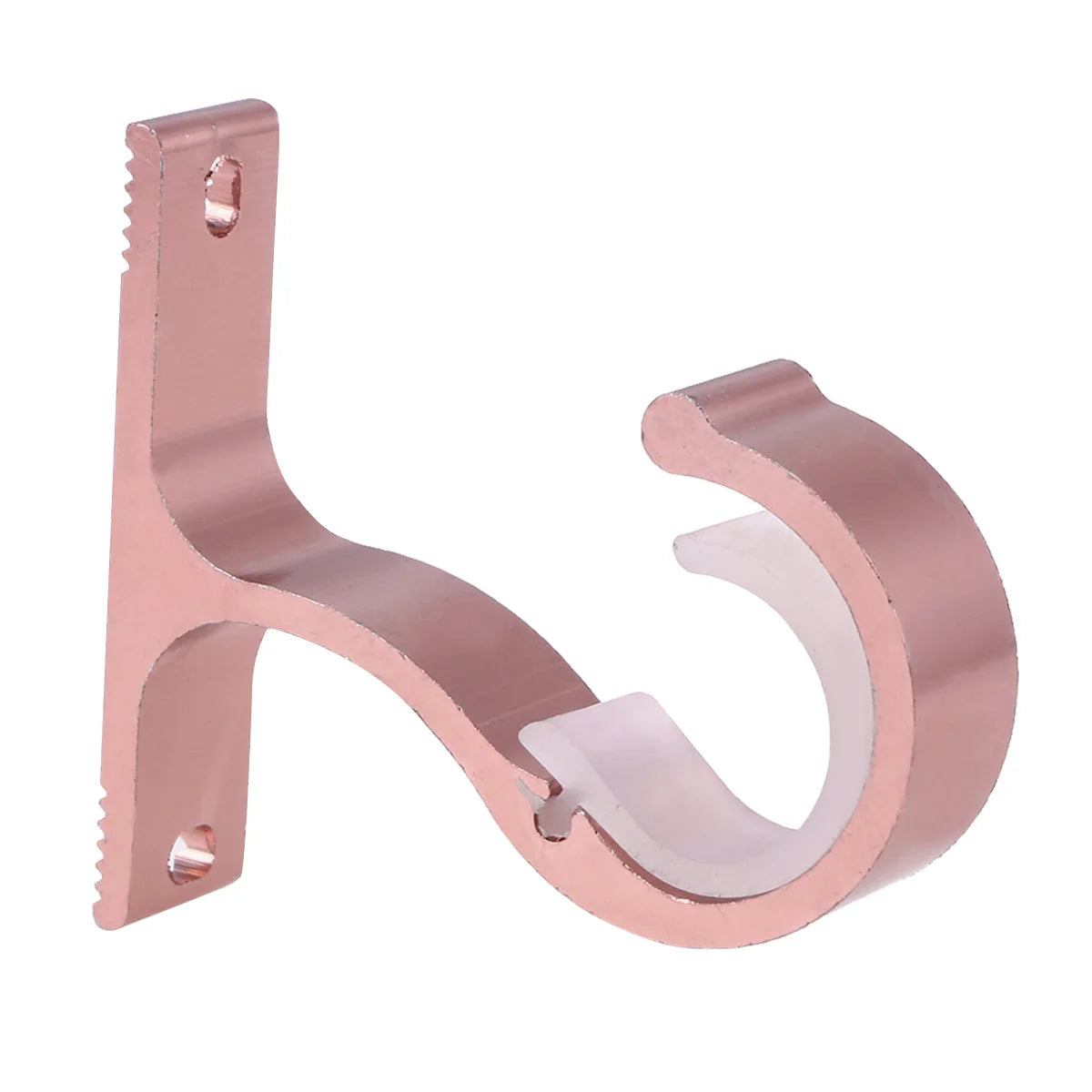 Support de tringle à rideau plafond en alliage d'aluminium rose vu de face