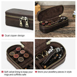 Coffret bijoux cuir avec fermeture éclair