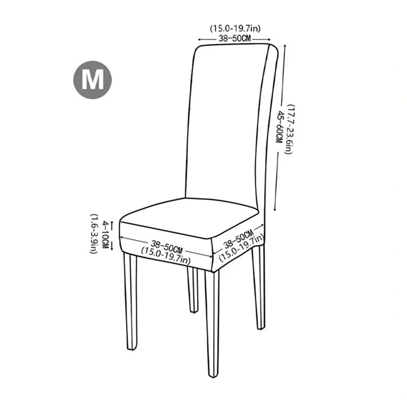 Housse de chaise élastique blanche sur chaise en bois