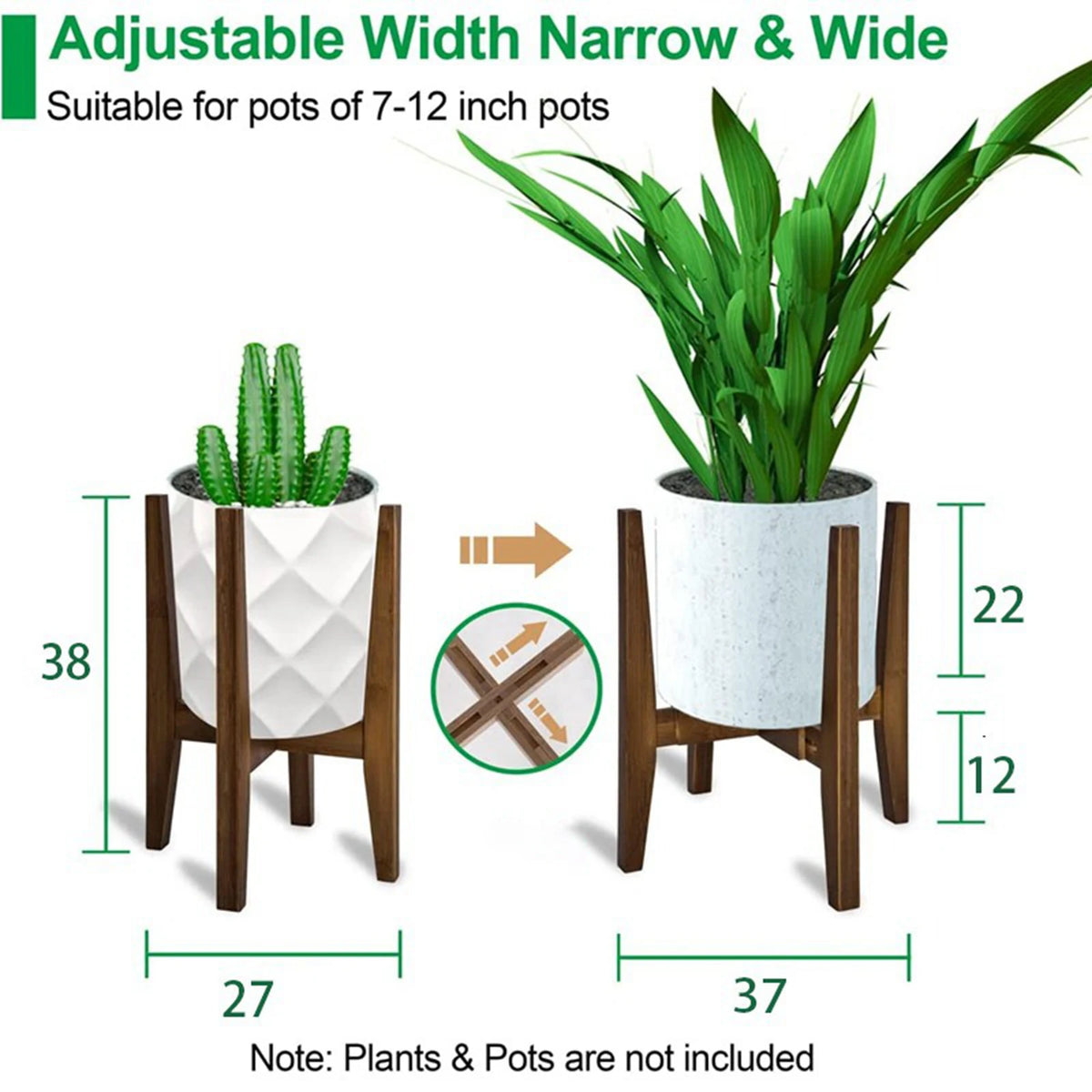 Support pour plante d'intérieur en bois