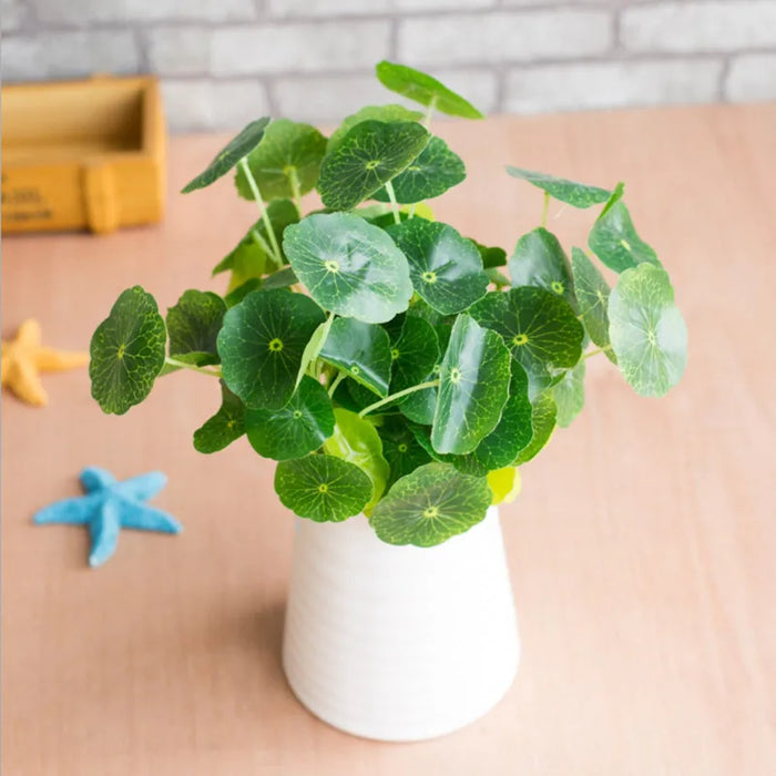 Plante artificielle feuille de Lotus brune pour décoration intérieure