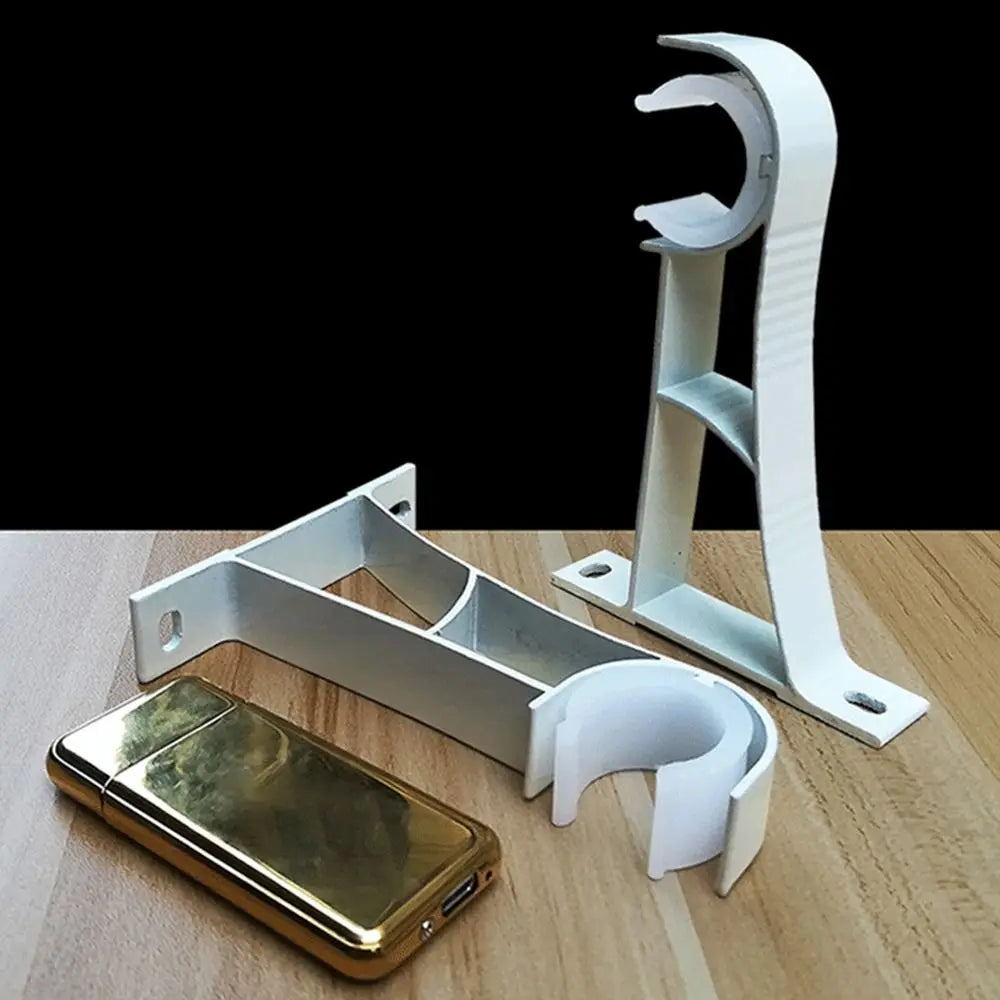 Support tringle rideau aluminium ivoire