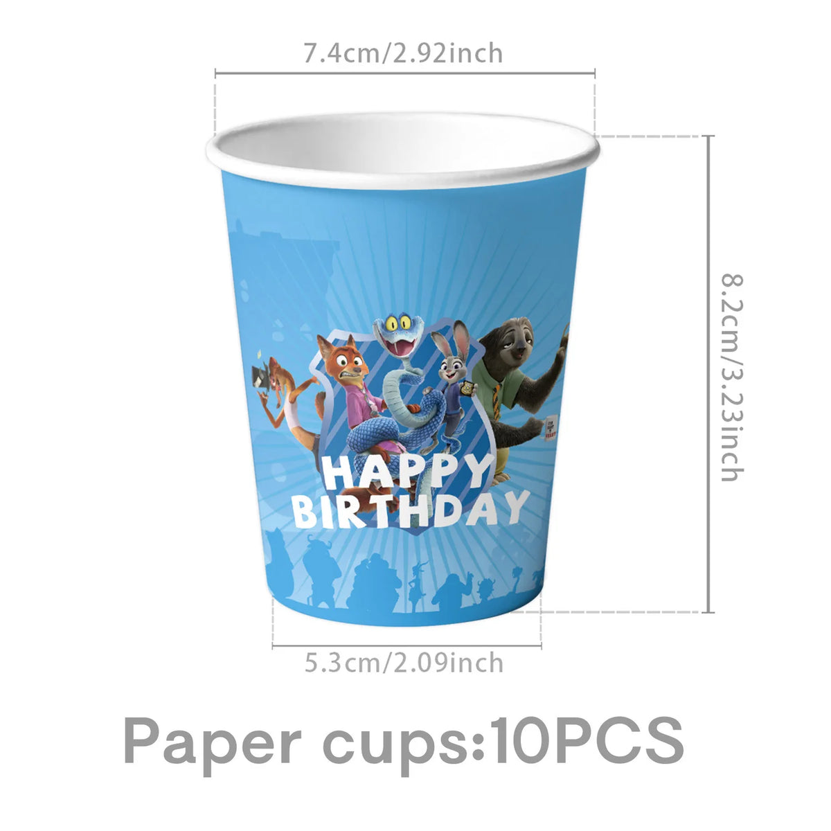 Assiettes Zootopie en carton