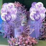 Ballon papillon motif fleur et papillon