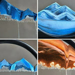 Sculpture d'art de sable 3D dans un salon moderne, ambiance zen