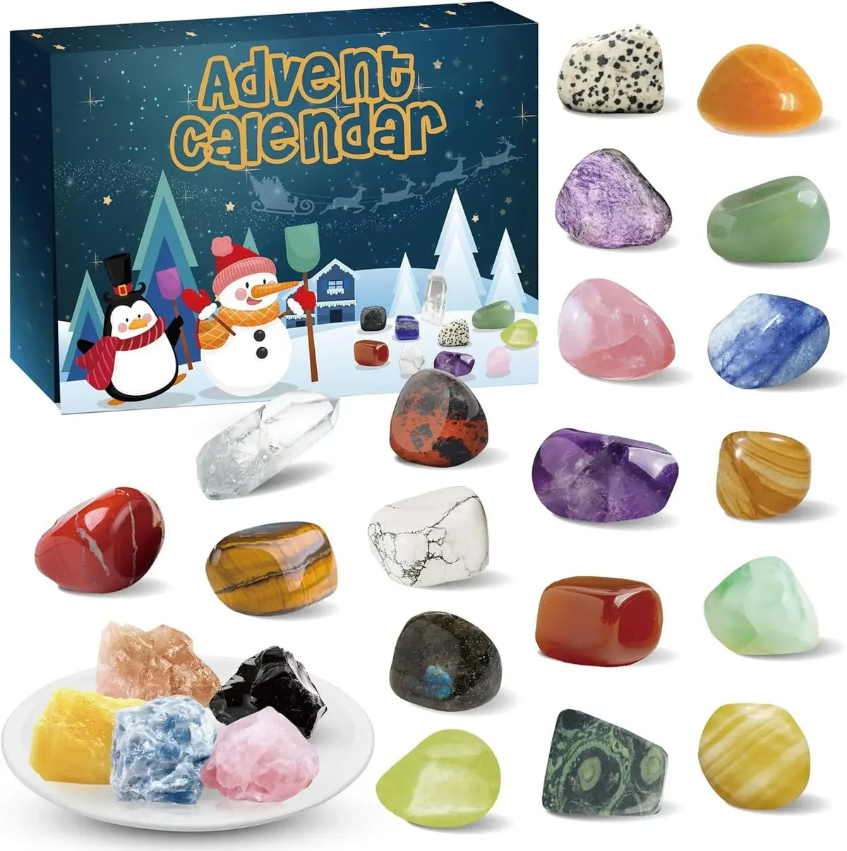 Coffret cadeau de Noël pierres précieuses pour enfants