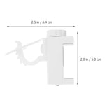 Support blanc pour tringle à rideau sur surface en verre
