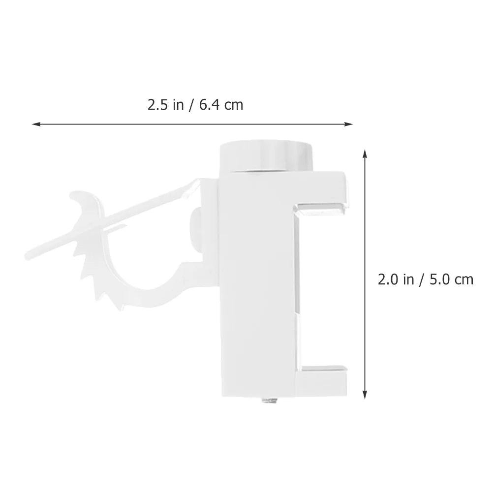 Support blanc pour tringle à rideau sur surface en verre