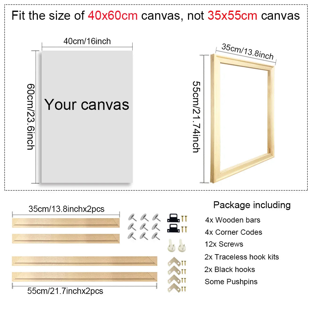 Cadre mural 40x60 cm en plusieurs couleurs disponibles