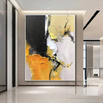 Peinture à l'huile abstraite sur toile de lin