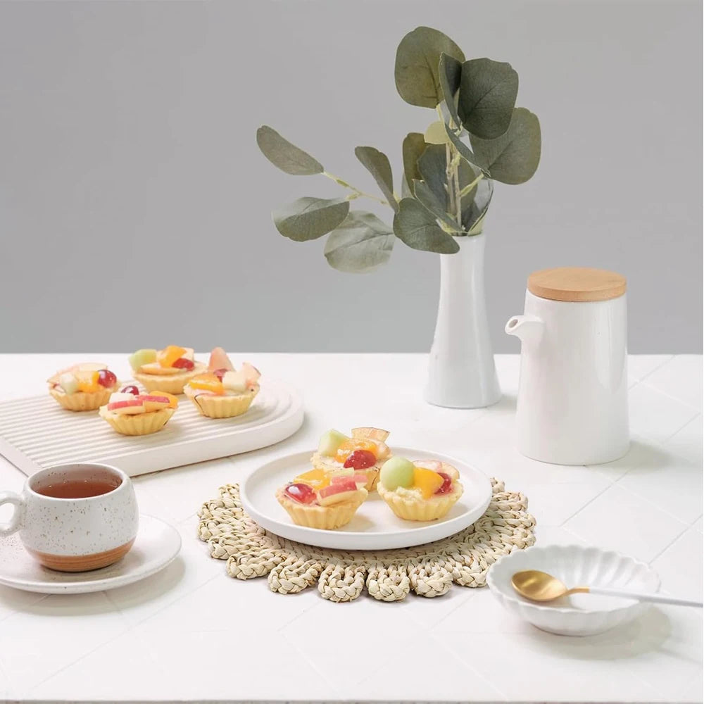 Décoration de table rustique avec sets de table en paille