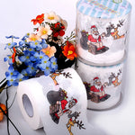 Papier toilette de Noël imprimé olive