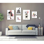 Impression sur toile décorative avec motifs floraux abstraits