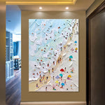 Peinture à l'huile coucher de soleil mer toile sans cadre moderne