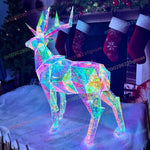 Renne lumineux blanc pour vitrine commerciale