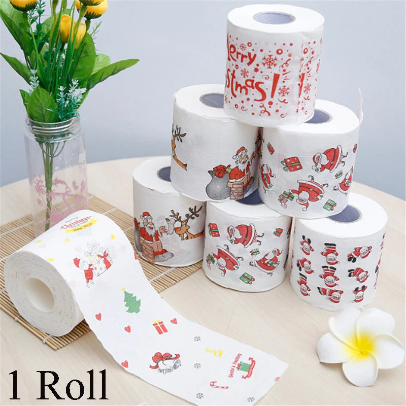 Lot de 4 rouleaux papier toilette Noël