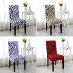 Housse de chaise extensible en tissu pour salle à manger
