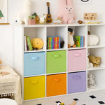Boîte de rangement cube pliable en tissu non tissé brun