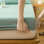Drap-housse imperméable rose pour matelas épais