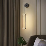 Applique murale LED design moderne en aluminium noir pour salon