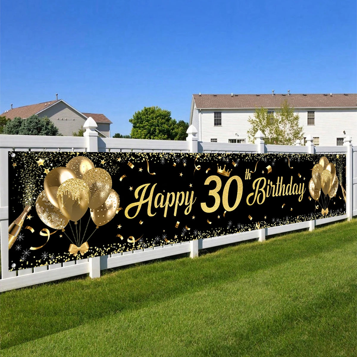 Bannière fête anniversaire 40 ans paillettes